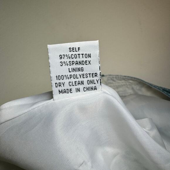 Lapis green and white floral skirt. Size M - Picture 9 of 9